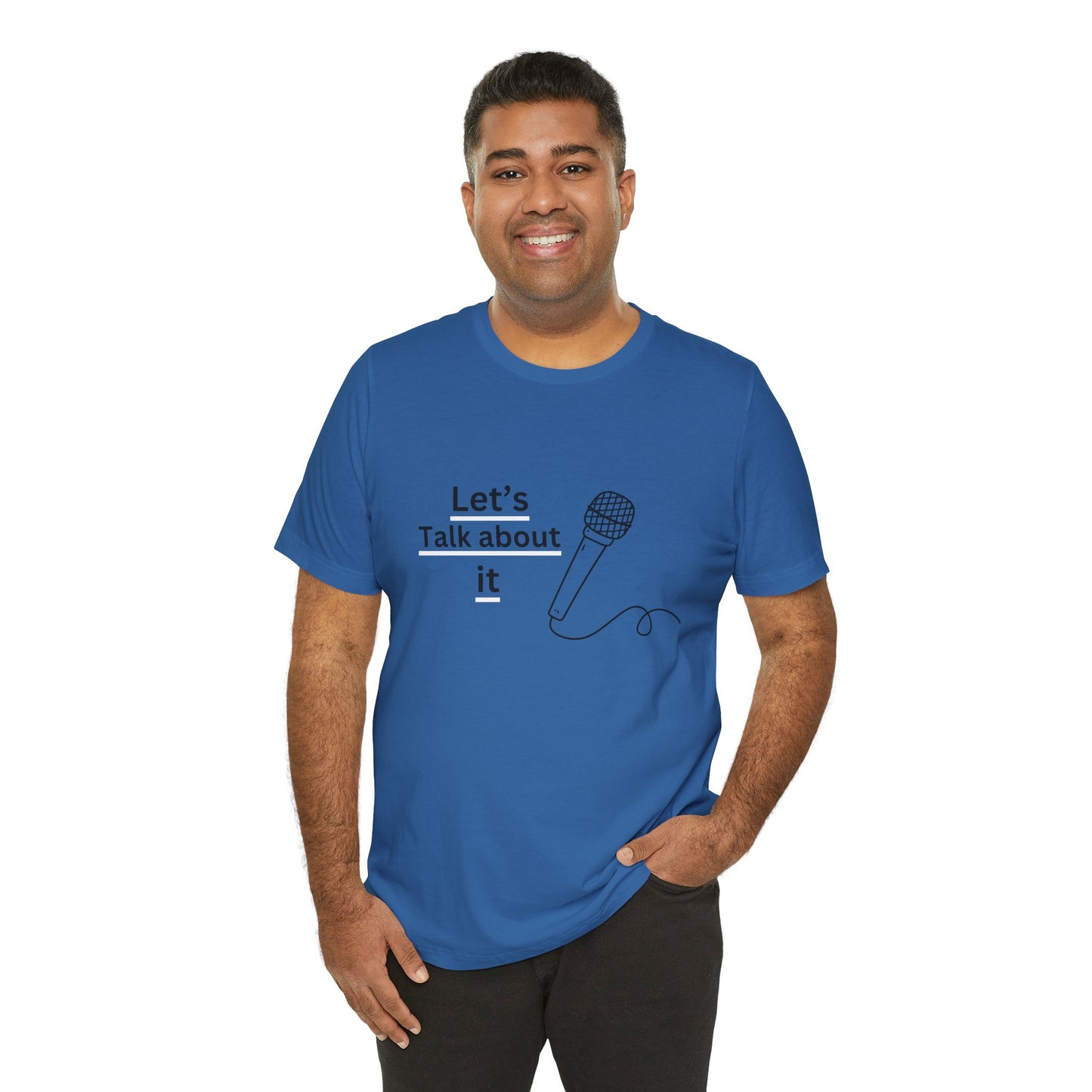 Let's talk about it -RED- Unisex Jersey Short Sleeve Tee