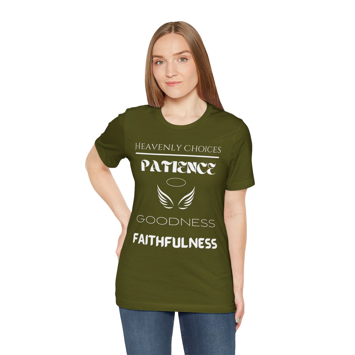 Heavenly Choices - Patience- unisex jersey tee- Dark