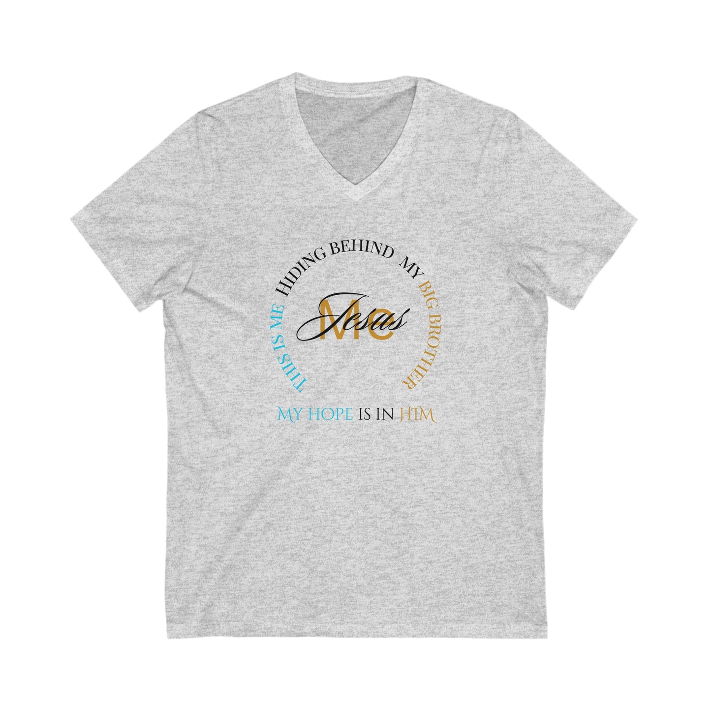 Jesus and Me- Unisex Jersey Short Sleeve V-Neck Tee
