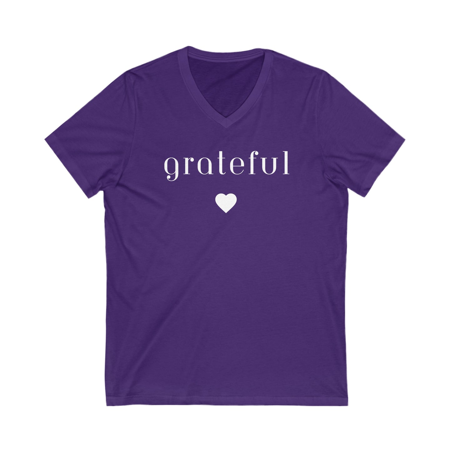 Grateful- Unisex Jersey Short Sleeve V-Neck Tee