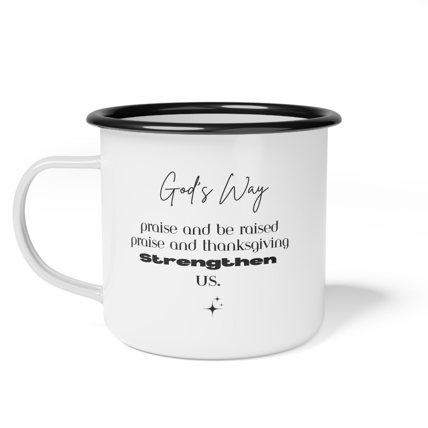 God's Way- Enamel Camp Cup- Lead and BPA-free Lightweight stainless steel 12oz (0.35 l)