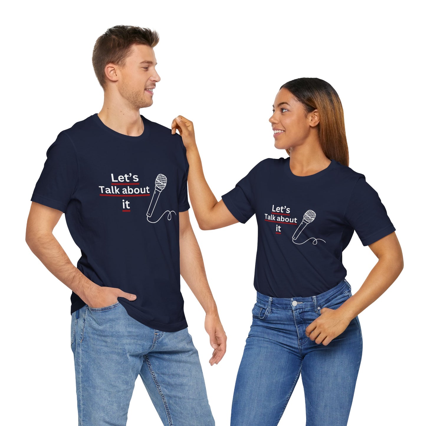 Let's talk about it- Unisex Jersey Short Sleeve Tee