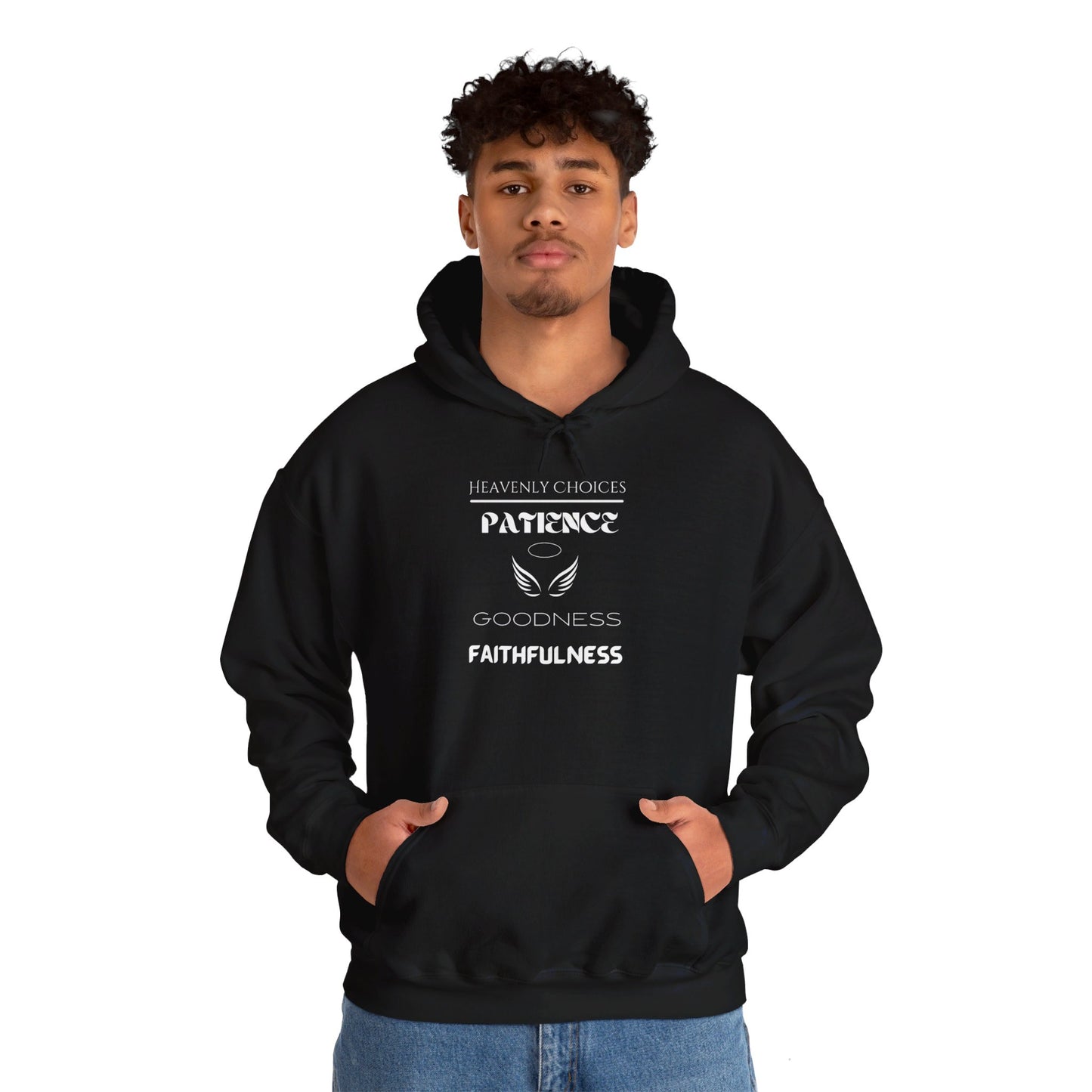 Heavenly Choices- Dark Patience- Hooded Sweatshirt