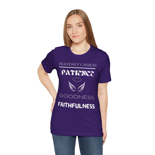 Heavenly Choices - Patience-  unisex jersey tee- Dark