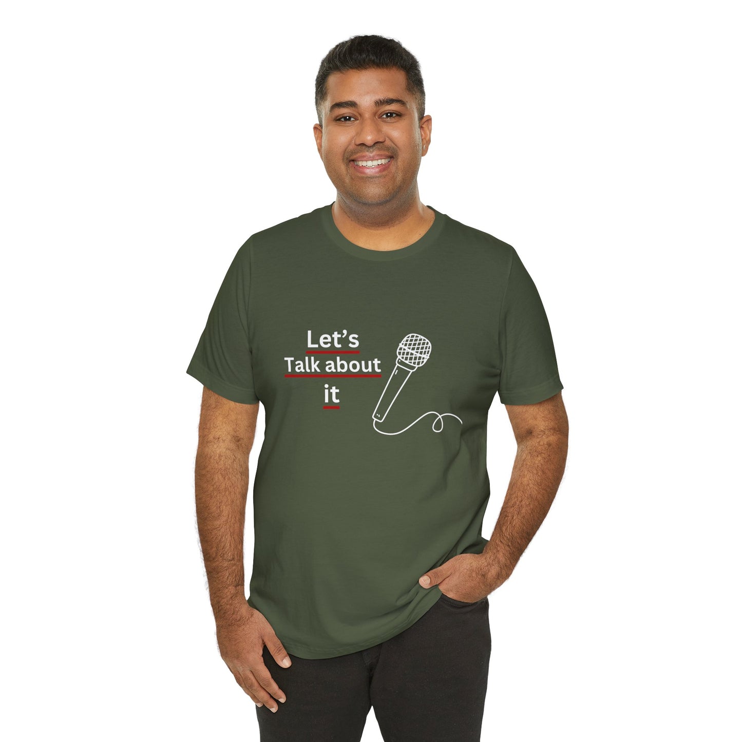 Let's talk about it- Unisex Jersey Short Sleeve Tee