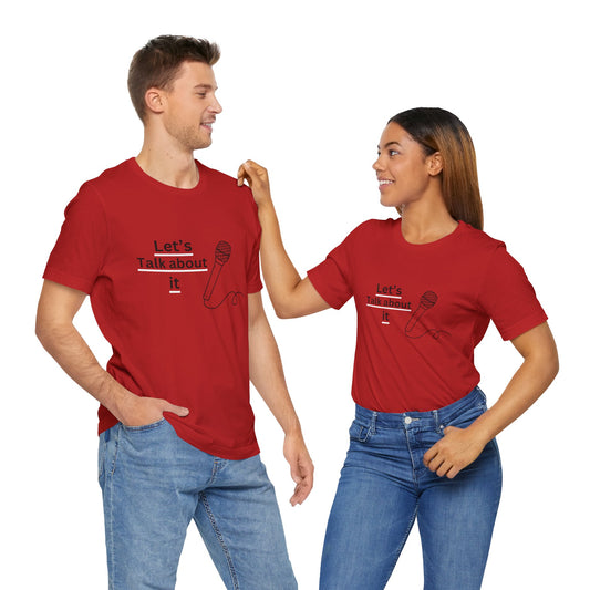 Let's talk about it -RED- Unisex Jersey Short Sleeve Tee